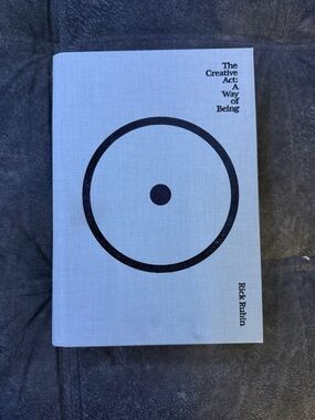 Indigo Light Blue Hardcover Book with Black Circle Design